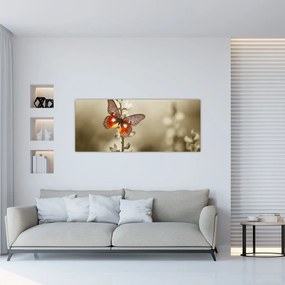 Tablou cu fluture (120x50 cm)