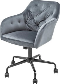 Scaun de birou elegant Dutch Comfort, catifea gri A-39350 VC