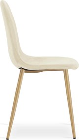 Scaun de masa PADVA VELVET, bej deschis