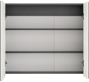 Dulap de baie alb cu oglindă de perete Støraa Wisla, 80 x 70 cm