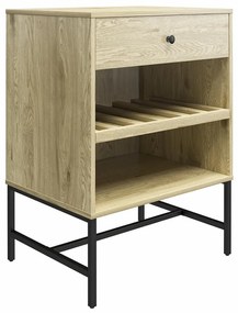 Dulap vinotecă în culoare naturală cu aspect de lemn de pin pentru 6 sticle, 60x83 cm Tamlin - Queer Eye