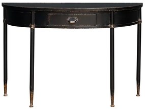 Consola din metal, cu sertar, aspect vintage, Agathe