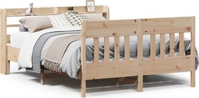 vidaXL Cadru de pat fără saltea, 120x200 cm, lemn masiv pin