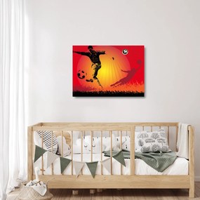 Tablou pe sticlă - Fotbal (70x50 cm)