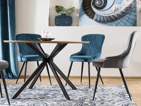 Masa rotunda Aster stejar/negru ø120/h76 cm