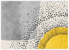 Tablou pe sticlă - pictură abstractă de plajă N⁰3 (70x50 cm)