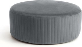 Taburet lemn masiv gri Rotund Diego 27x73 cm