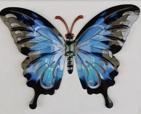 Deco perete fluture albastru h17 cm