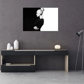 Tablou - O femeie à la yin și yang (90x60 cm)