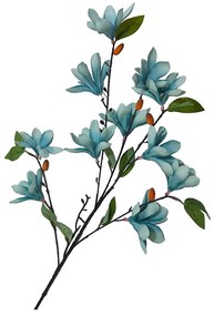 Creanga cu magnolie albastra artificiala, FRANCINE, 85cm