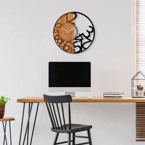 Ceas de perete d. 56 cm 1xAA lemn/metal