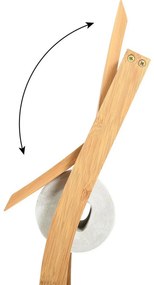 MSV Suport din bambus pentru hârtie igienică cuperie 16 x 29 x 70 cm