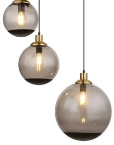 Lustra 5L design modern POTTER negru, fumuriu