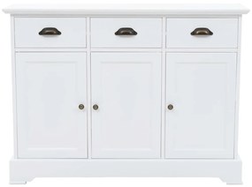 245754 vidaXL Servantă cu 3 uși, 105 x 35 x 77,5 cm, MDF și lemn de pin