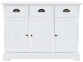 Servanta cu 3 usi, 105 x 35 x 77,5 cm, MDF si lemn de pin