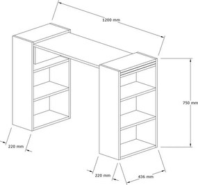 Biro Handy Walnut and White
