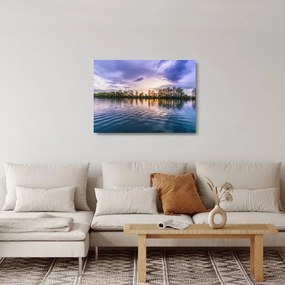 Tablou pe sticlă cu lac (70x50 cm)