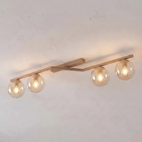 Plafonieră NATON 4xE14/10W/230V bej/bej fumuriu