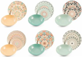 Set veselă din gresie și porțelan 18 piese Villa d'Este Sharm