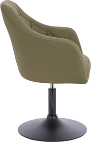 HR831N Scaun Khaki Piele Ecologica Premium Soft cu Bază Neagră