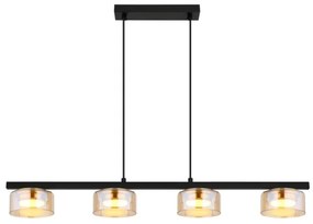 Lustră LED pe cablu Globo 16055-4HG HIGGINS 4xGX53/6W/230V fumuriu/maro