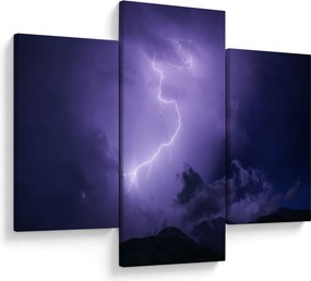 Tablou - cerul violet cu fulger (90x60 cm)