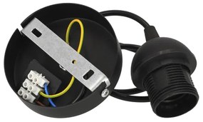 Lustră suspendată pe cablu SARTA 1xE27/60W/230V negru/jută