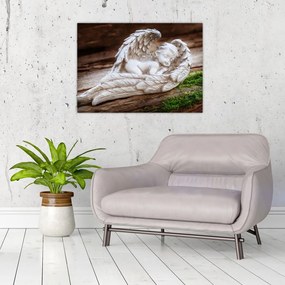 Tablou pe sticlă - Îngeraș dormind (70x50 cm)