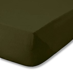 Cearceaf kaki din flanelă cu elastic 135x190 cm Brushed – Catherine Lansfield