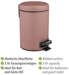 Coș de gunoi cu pedală din oțel 3 l Leman – Wenko