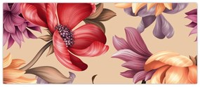 Tablou - Flori de epocă (120x50 cm)