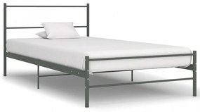 Cadru de pat, gri, 90 x 200 cm, metal