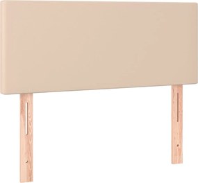 vidaXL Tăblie de pat, cappuccino, 100x5x78/88 cm, piele ecologică