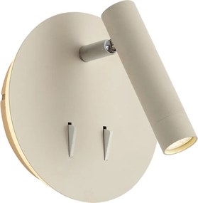 Lampă de perete modernă bej, inclusiv LED cu USB-C - Croft