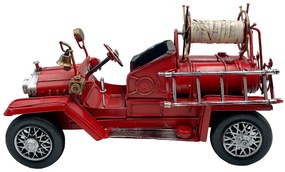 Masina rosie de metal, Vintage Firetruck, 26x14cm