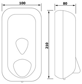 Dozator de săpun lichid MARPLAST A71401NE Colored550 ml, ABS/negru mat