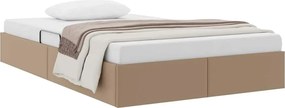 vidaXL Pat cu storage Cappuccino 120 x 190 cm Piele artificială