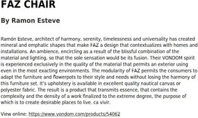 Set de 4 Scaune de exterior / interior design modern premium FAZ CHAIR 54062 Vondom