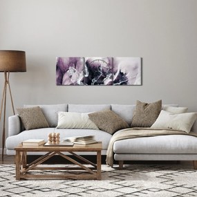Tablou - Marmură violet N⁰2 (cu ceas) (90x30 cm)