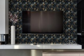 Panou decorativ pvc Frunze și hexagoane