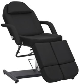 vidaXL Scaun tratament înfrumusețare, negru, 180x62x78 cm, piele eco