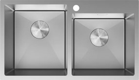 Mexen Xorin chiuvetă de oțel inoxidabil cu 2 compartimente 780 x 450 mm, inox - 6441782000-01