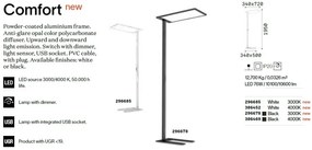 Lampadar LED design XXL Comfort pt 3000k alb