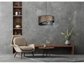 Lustră pe cablu REZO 1xE27/60W/230V gri/aurie