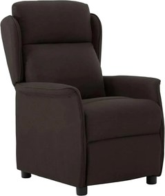vidaXL Fotoliu recliner Maro închis 66.5 x 94 x 101.5 cm Poliester