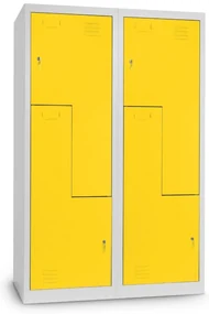 Dulap metalic Z, 120 x 50 x 180 cm, inchidere cilindrica, galben - ral 1023