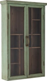 Vitrină verde din lemn de brad 13,5x80 cm Hazem – Bloomingville