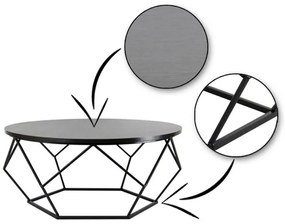 Măsuță de cafea DIAMOND 41,5x90 cm neagră