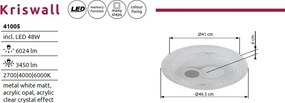 Plafoniera LED moderna KRISWALL 49,5cm