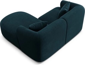 Colțar petrol cu tapițerie din catifea (cu colț pe partea dreaptă/cu șezlong) Campi – Cosmopolitan Design